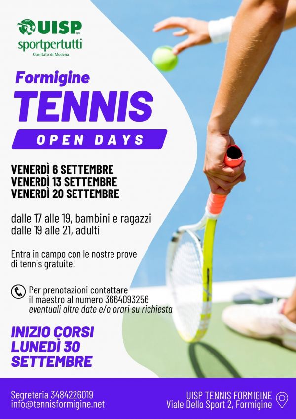 open day tennis formigine